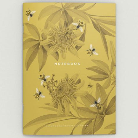 Libreta A5 Ilustraciones Botánicas e Insectos · Mostaza