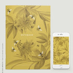 Libreta A5 Ilustraciones Botánicas e Insectos · Mostaza