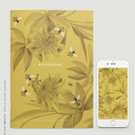 Libreta A5 Ilustraciones Botánicas e Insectos · Mostaza