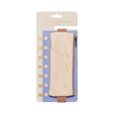 Designworks Ink - Vegan Leather Pen Pouch - Estuche | Cream + Taupe