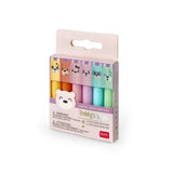 Legami - Set de 6 Mini Subrayadores Pastel - Teddy's Style