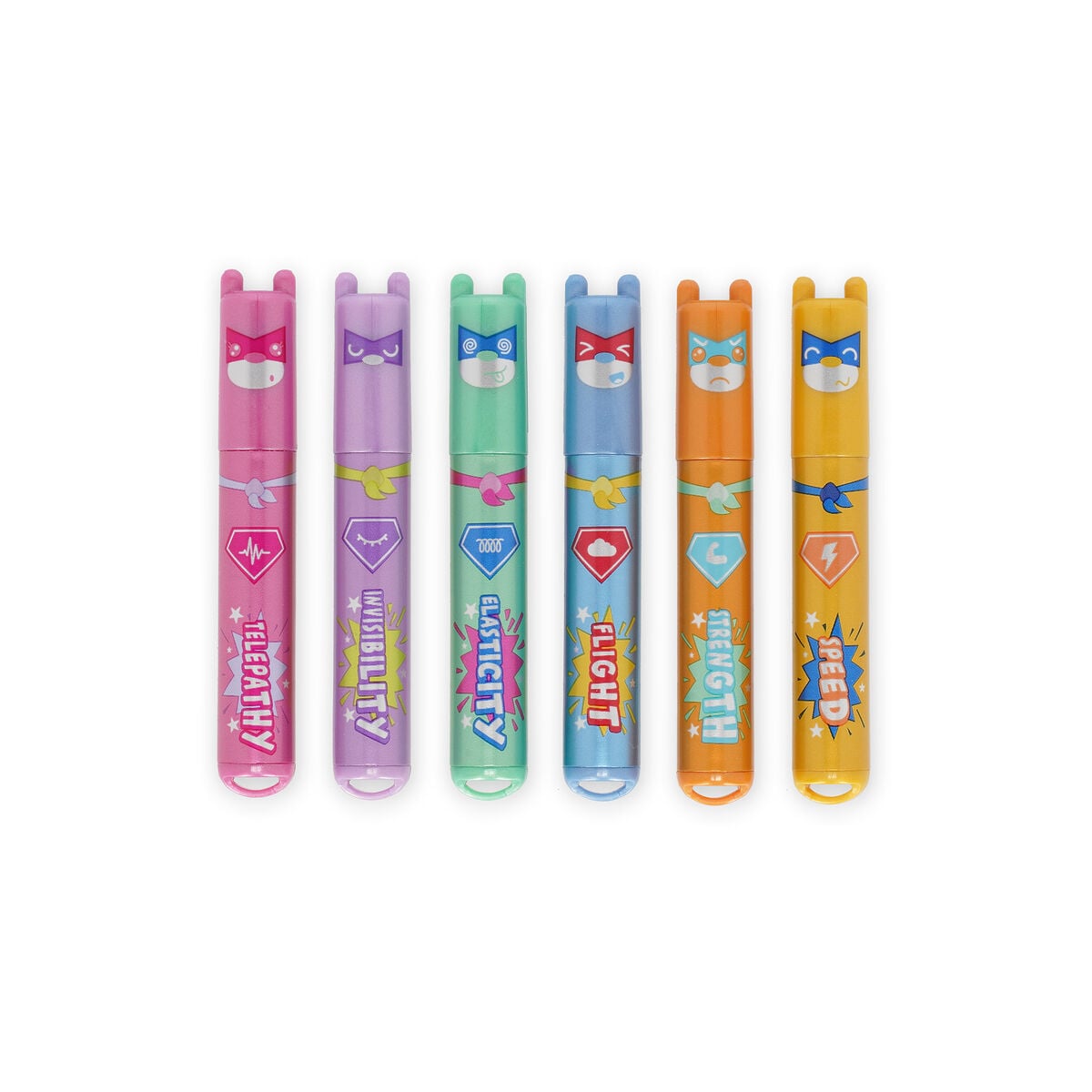 Legami - Set de seis mini subrayadores Teddy’s Superpower