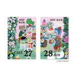 Diseños de las hojas desprendibles del calendario Yumi Kitagishi 2027