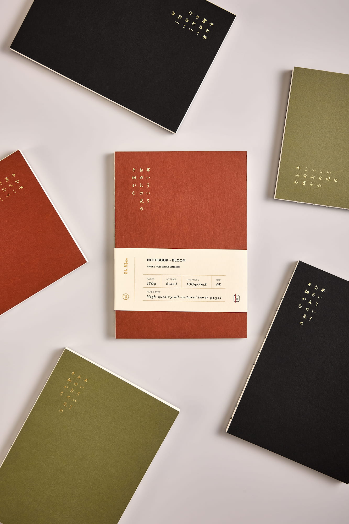 Oh Bleu - Cuaderno Bloom A5 | Hojas lisas | Deep Black - detalle 4