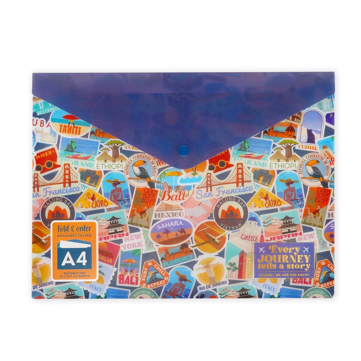 Legami - Carpeta Portadocumentos | Fold & Order Travel Stickers
