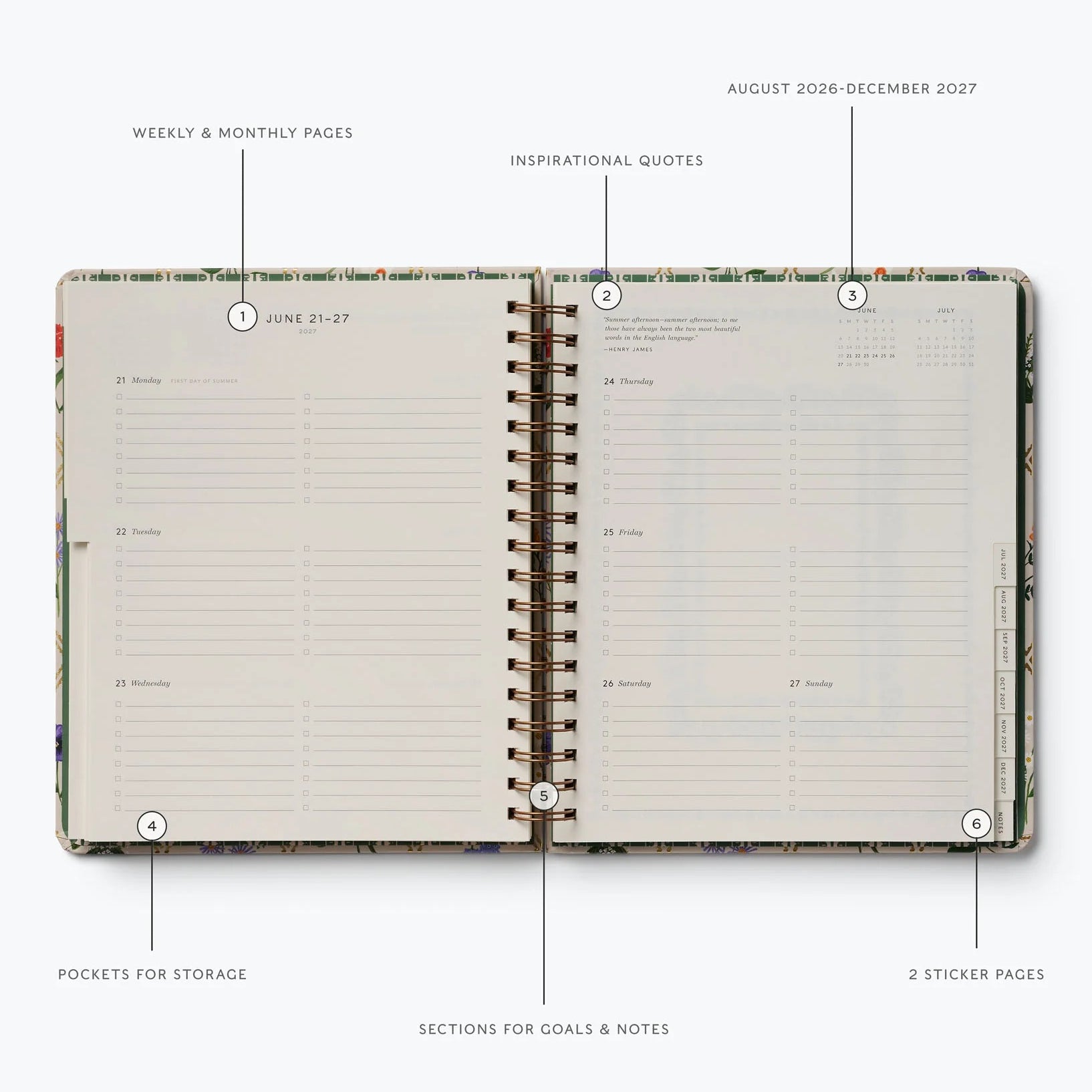 Rifle Paper Co. – Agenda Académica 2026-2027 | Garden Study