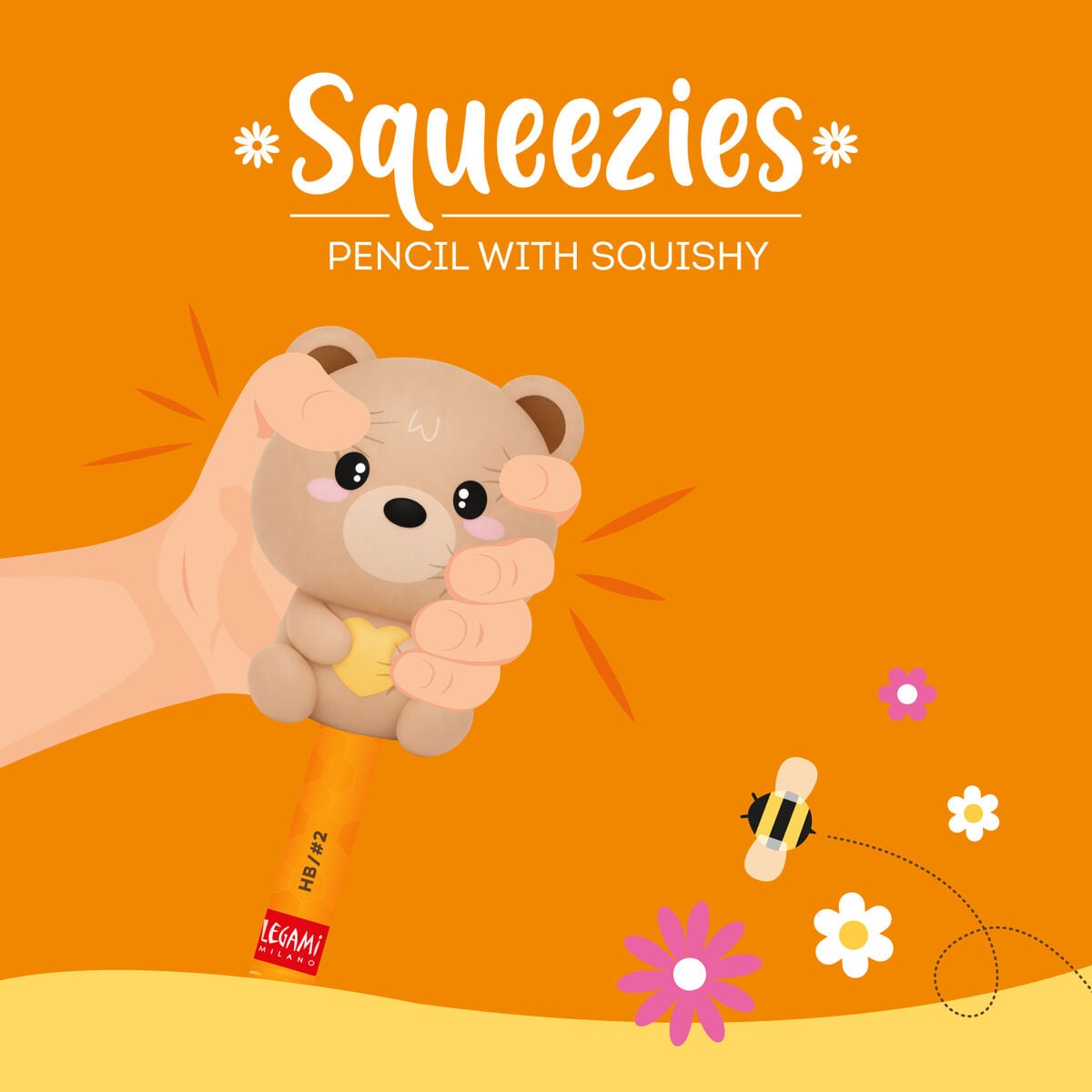 Legami - Lápiz antiestrés Squeezies | Teddy Bear - vista 2