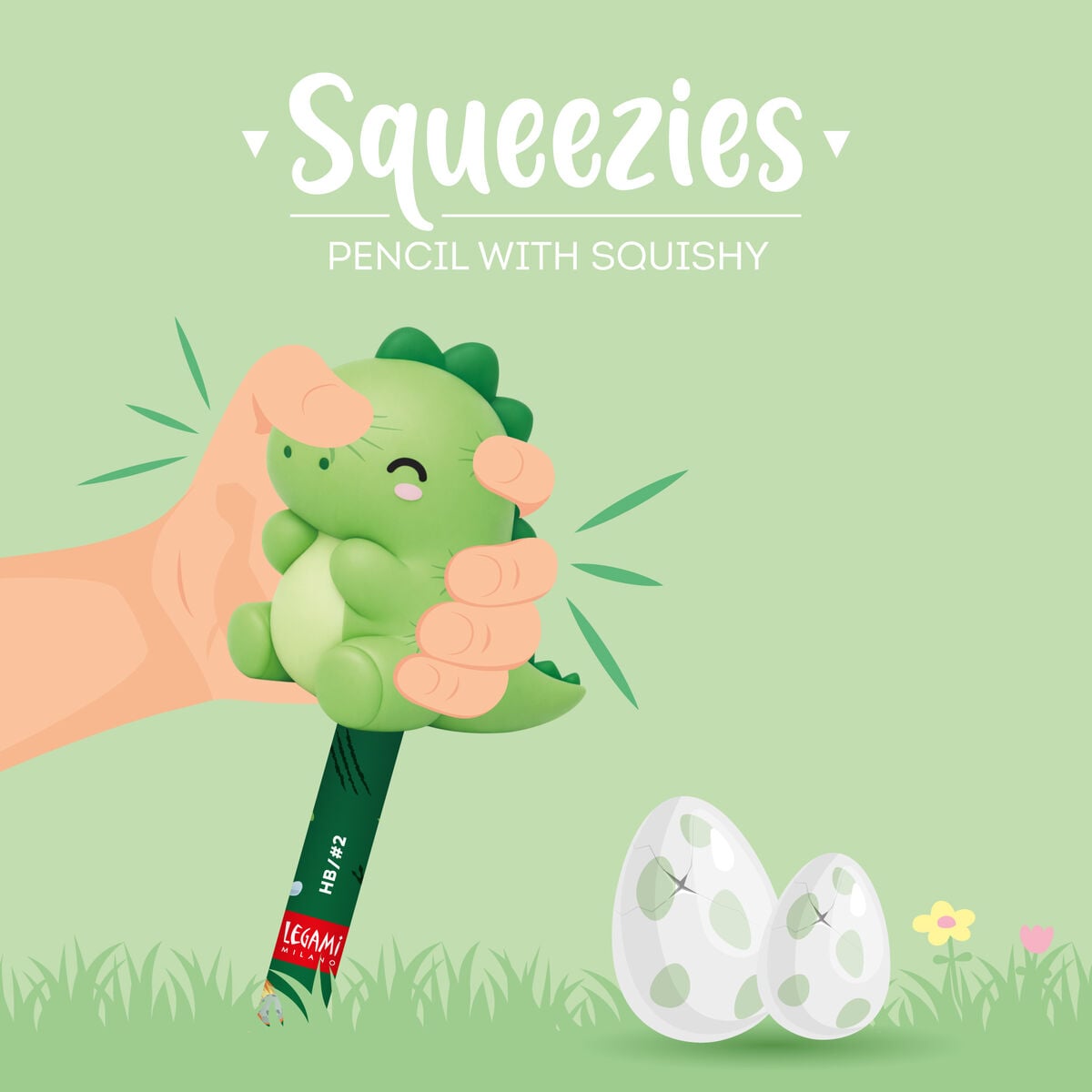 Legami - Lápiz antiestrés Squeezies | Dinosaur - vista 2