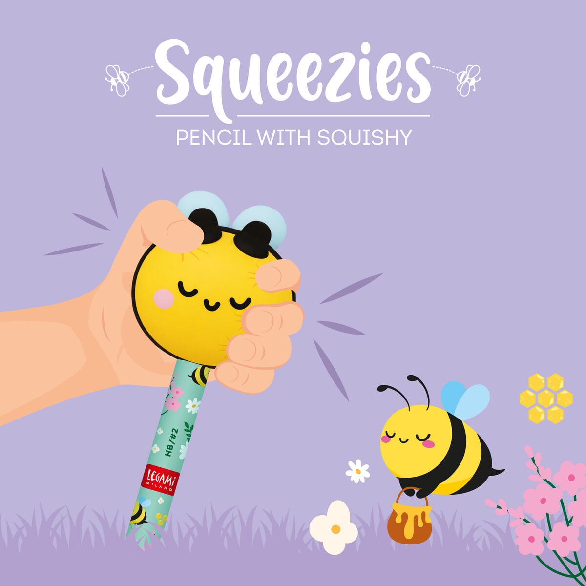 Legami - Lápiz antiestrés Squeezies | Bee - vista 2