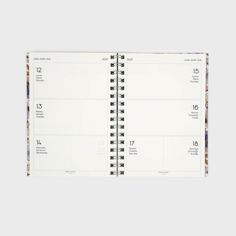 Pepa Paper – Academic Planner 2026-27 | Week to View | A5 | Pressed Flowers Light
