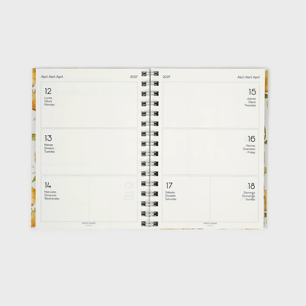 Pepa Paper – Academic Planner 2026-27 | Week to View | A5 | Lemon Blossom
