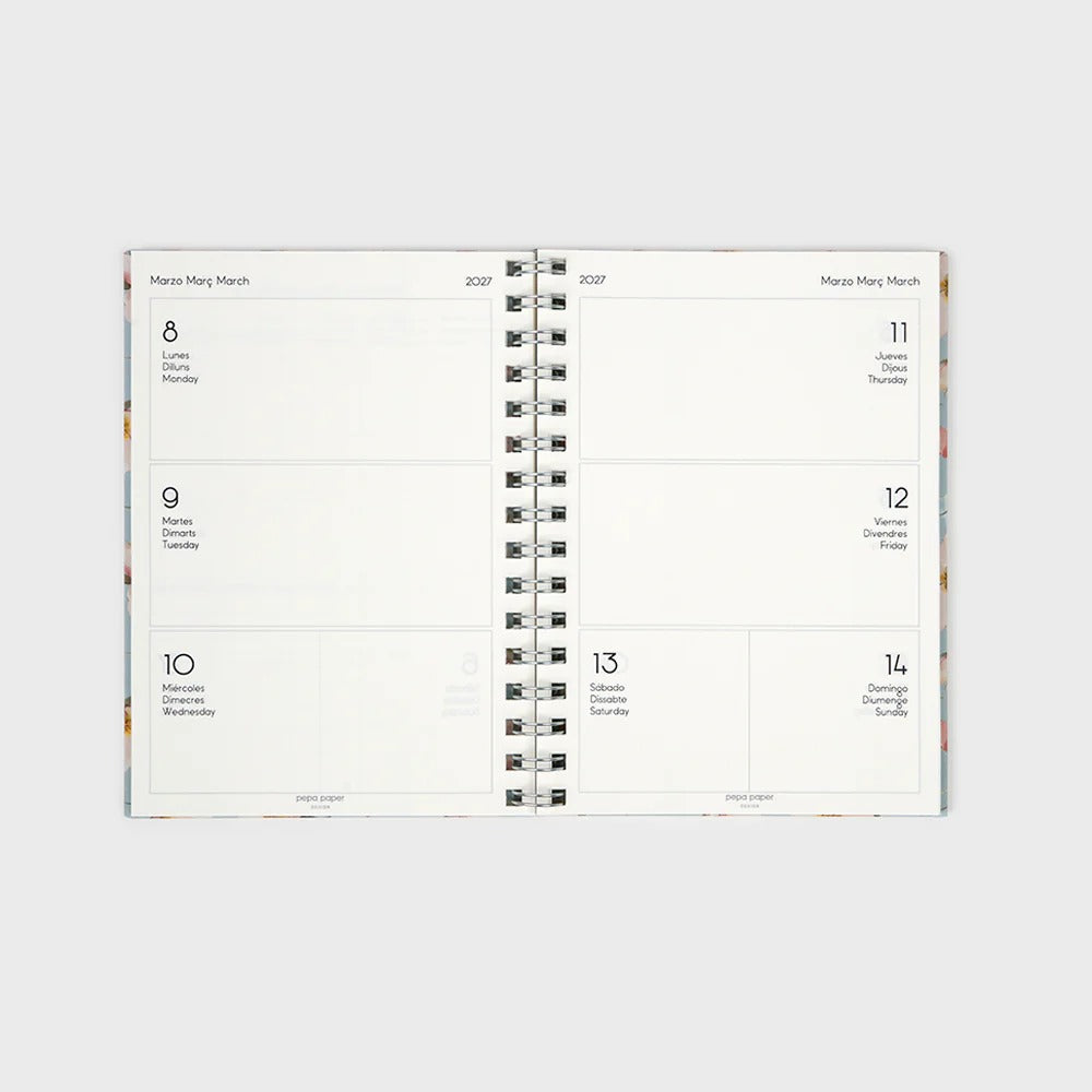 Pepa Paper – Academic Planner 2026-27 | Week to View | A5 | Blue Magnolia
