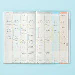 Kokuyo - Jibun Techo 2027 First Kit | Agenda semanal B6 Slim | Ovejas · Naranja — interior y detalles
