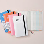 Kokuyo - Jibun Techo 2027 First Kit | Agenda semanal A5 Slim | Ovejas · Naranja — interior y detalles
