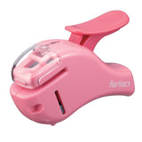 Kokuyo - Stapler Harinacs Compact Alpha grapadora de presión sin grapas | 5 Hojas | Rosa