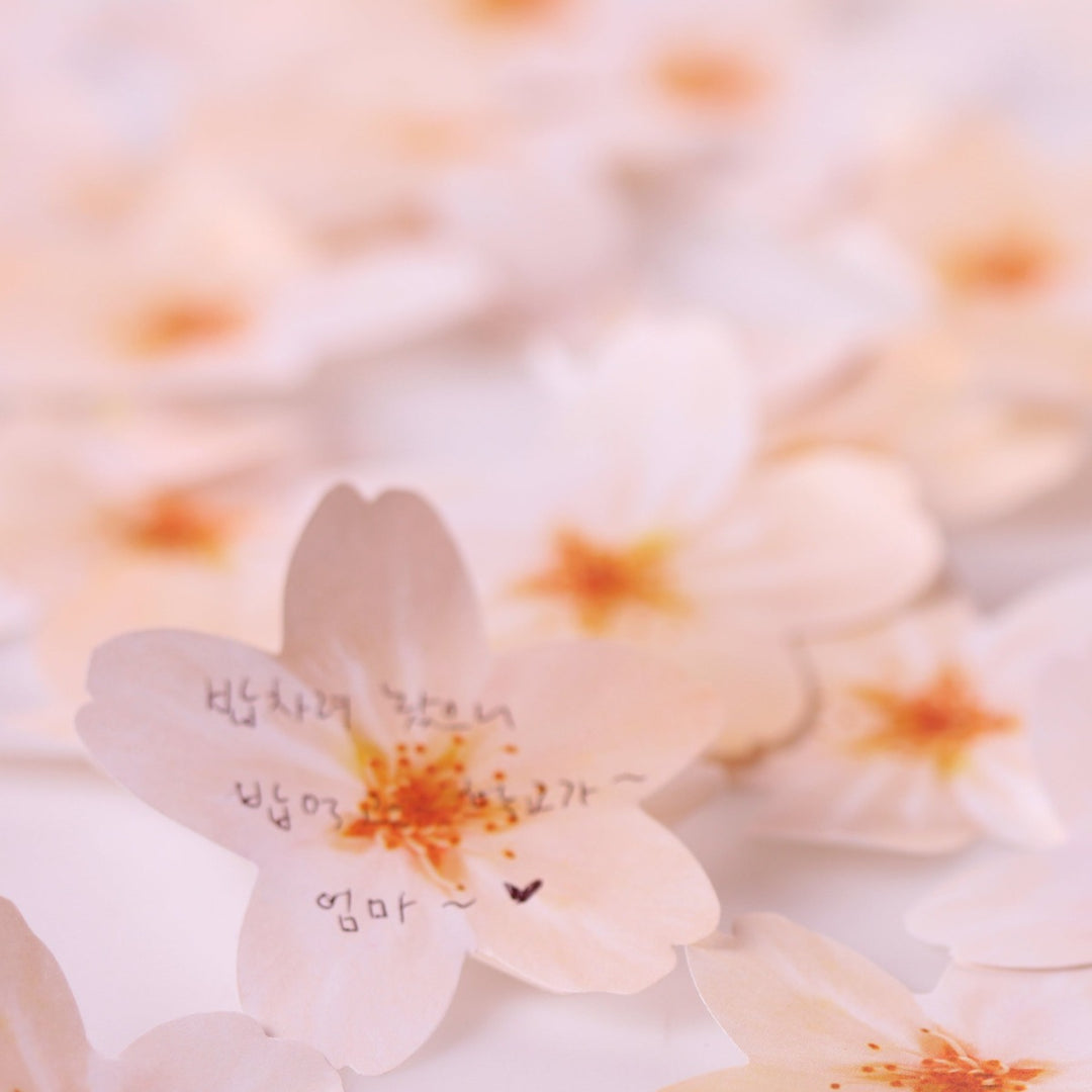 Appree - Notas Adhesivas | Flores de Cerezo Blancas | Tamaño L