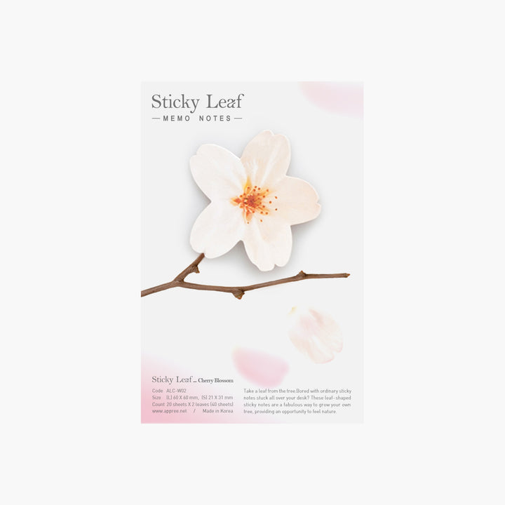 Appree - Notas Adhesivas | Flores de Cerezo Blanca | Tamaño M
