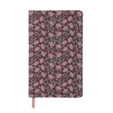 Designworks Ink - Soft Touch Journal | Hojas con Líneas | Burgundy Vintage Floral