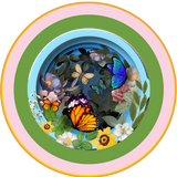 Alljoy Design - Tarjeta 3D taza de té | Mariposas