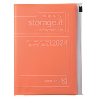 Mark's - Agenda Semanal 2024 Storage.it B6 | Oct 2023 - Dic 2024 | Naranja