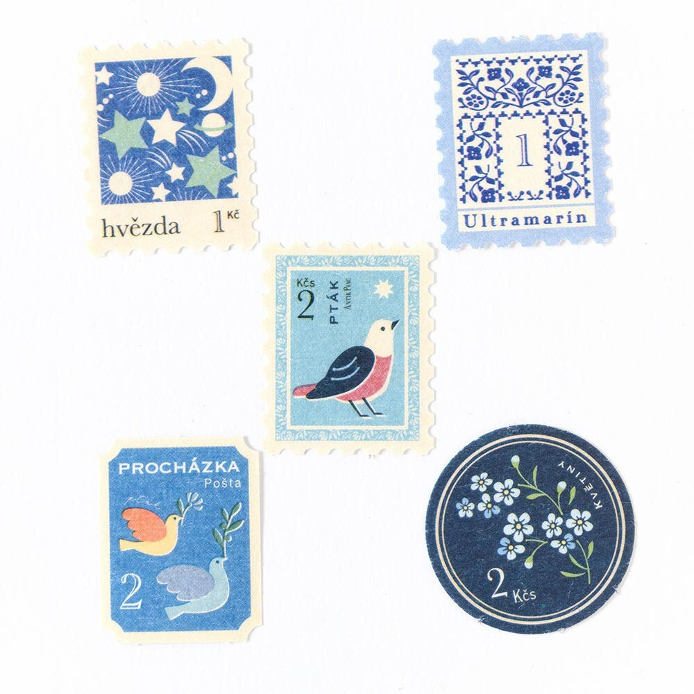 NB Co. Japan - Antik Piac Seal Vintage Sticker | Blue