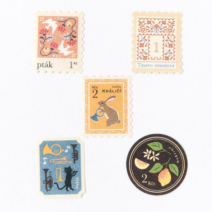 NB Co. Japan - Antik Piac Pegatinas de Sellos Vintage | Marrón