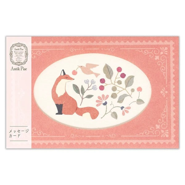 NB Co. Japan - Antik Piac Pack de 4 Mini Tarjetas de felicitación Cualquier Ocasión | Rosa