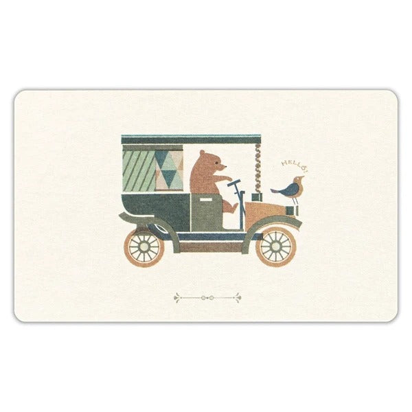 NB Co. Japan - Antik Piac Pack de 4 Mini Greeting Cards for any occasion | Verde