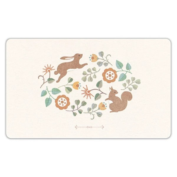 NB Co. Japan - Antik Piac Pack de 4 Mini Greeting Cards for any occasion | Yellow
