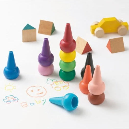 Aozora - Baby Color Pack of 6 Crayons | Basic