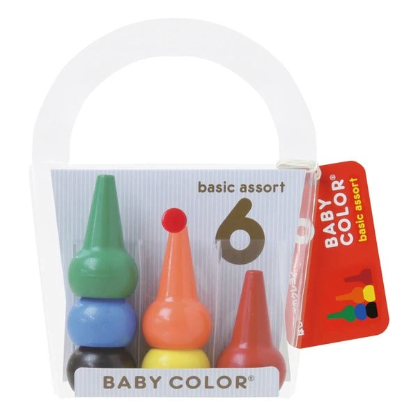 Aozora - Baby Color Pack de 6 Ceras de Colores | Basic