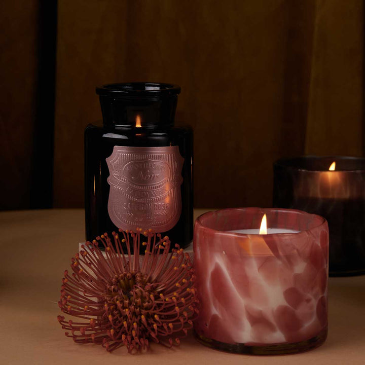 Paddywax -  Vela Aromática Apothecary Noir 8 oz. | Saffron Rose