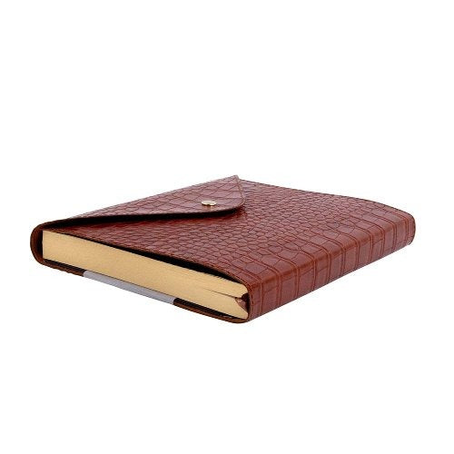 ARTEBENE - MAJOIE Notebook A5 Vegan Leather Croc | Dotted | Cognac