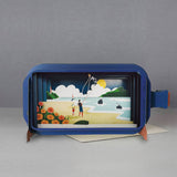 Alljoy Design - Tarjeta 3D Message in a Bottle | Cometa en la playa