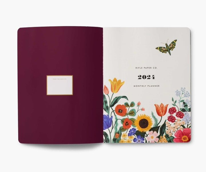 Rifle Paper Co. Planificador Mensual 2024 | Ene - Dic 2024 | Blossom