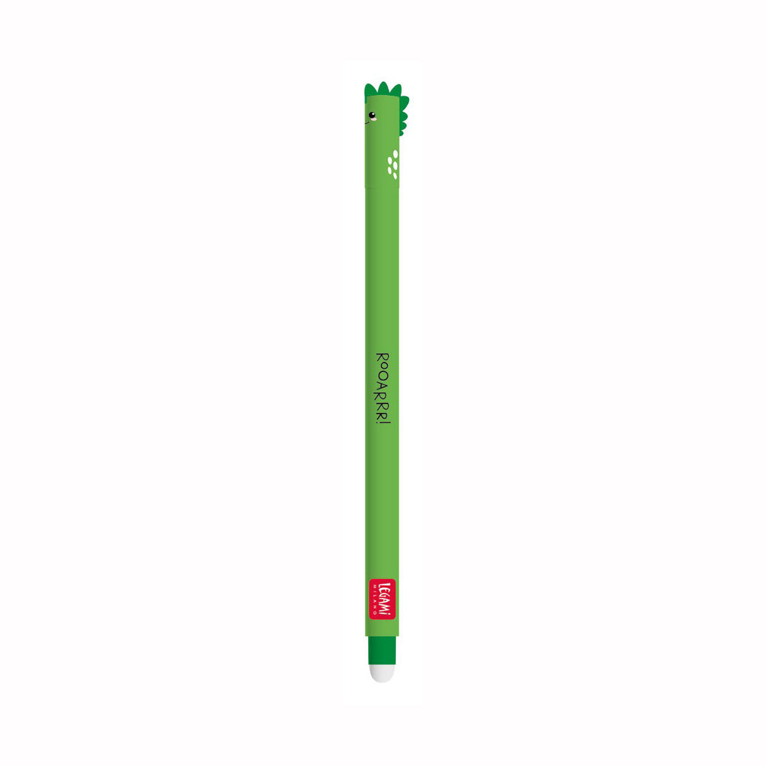 Legami - Bolígrafo de Gel Borrable | Dino | Tinta Verde
