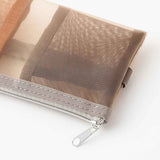 Midori - Book Band Mesh Pencase Estuche Lápices | Brown