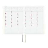 Hobonichi - Agenda Hobonichi Techo 2026 HON A5 | Inglés - Día Página - Enero a Diciembre | Slash (Ivory)