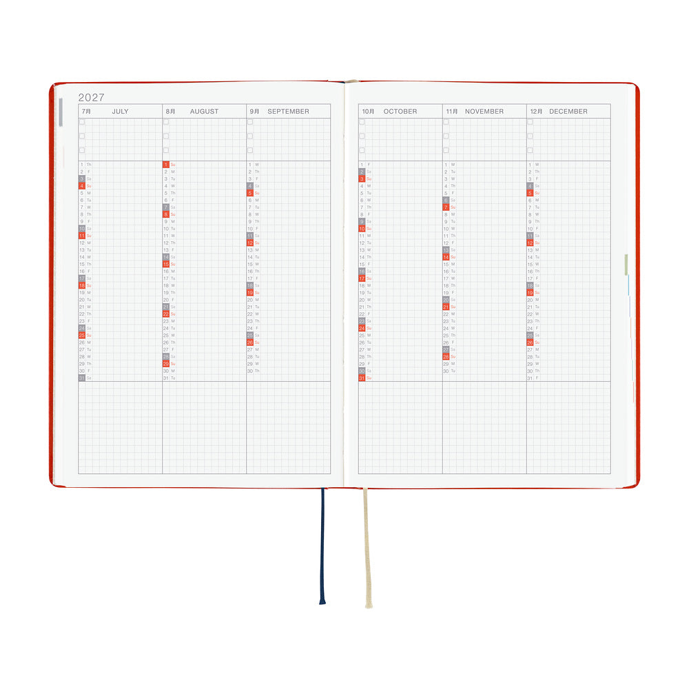 Hobonichi - Agenda HON 2027 A5 en inglés | Yumi Kitagishi: White Cat and Rabbit’s Tea Room · detalle 8