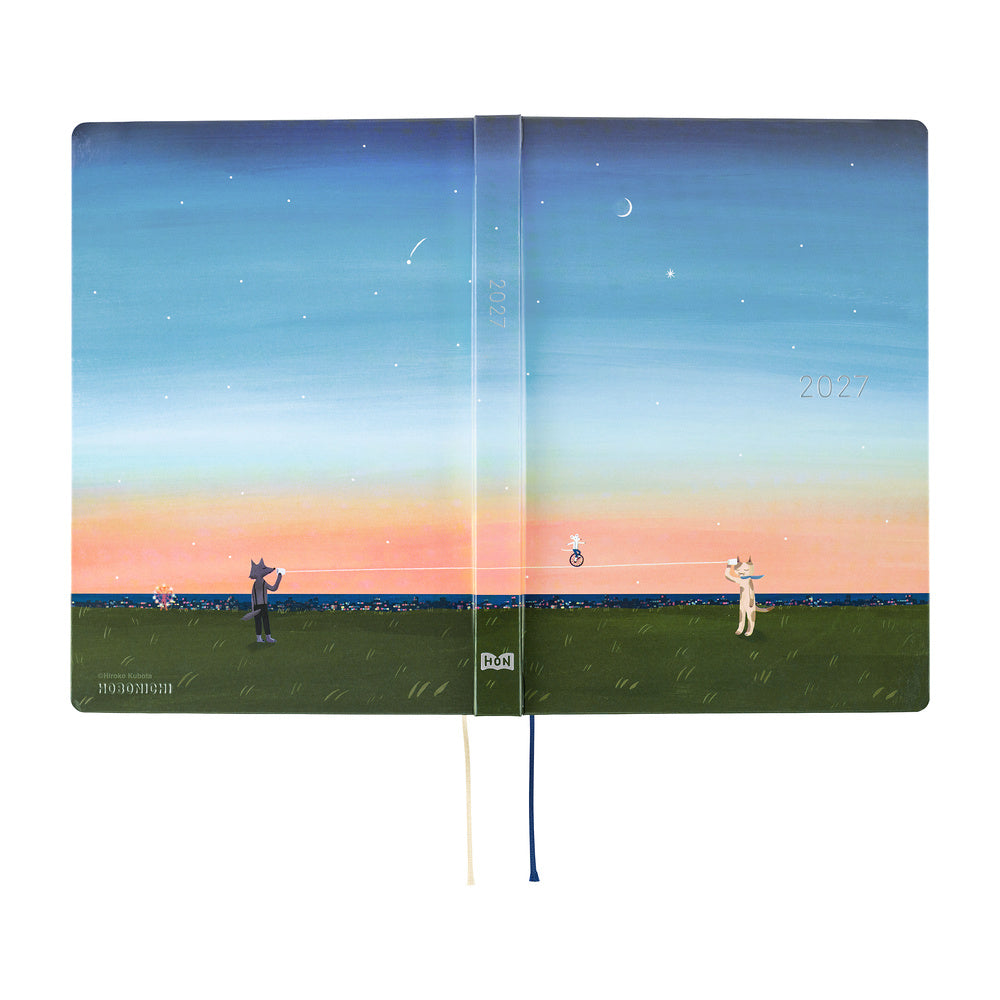 Hobonichi - Agenda HON 2027 A5 en inglés | Hiroko Kubota: String Telephone Until the Moon is Full · detalle 3
