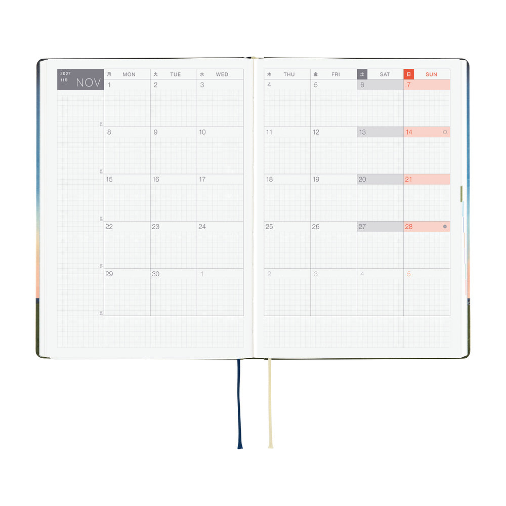 Hobonichi - Agenda HON 2027 A5 en inglés | Hiroko Kubota: String Telephone Until the Moon is Full · detalle 4