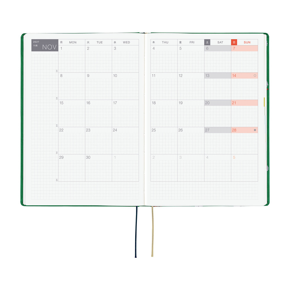 Hobonichi - Agenda HON 2027 A5 en inglés | Bow & Tie: Sheep Sheep Sheep · detalle 4