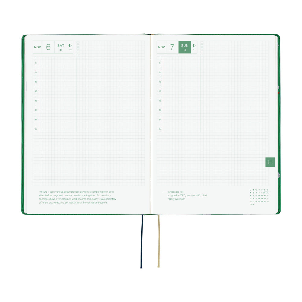 Hobonichi - Agenda HON 2027 A5 en inglés | Bow & Tie: Sheep Sheep Sheep · detalle 6
