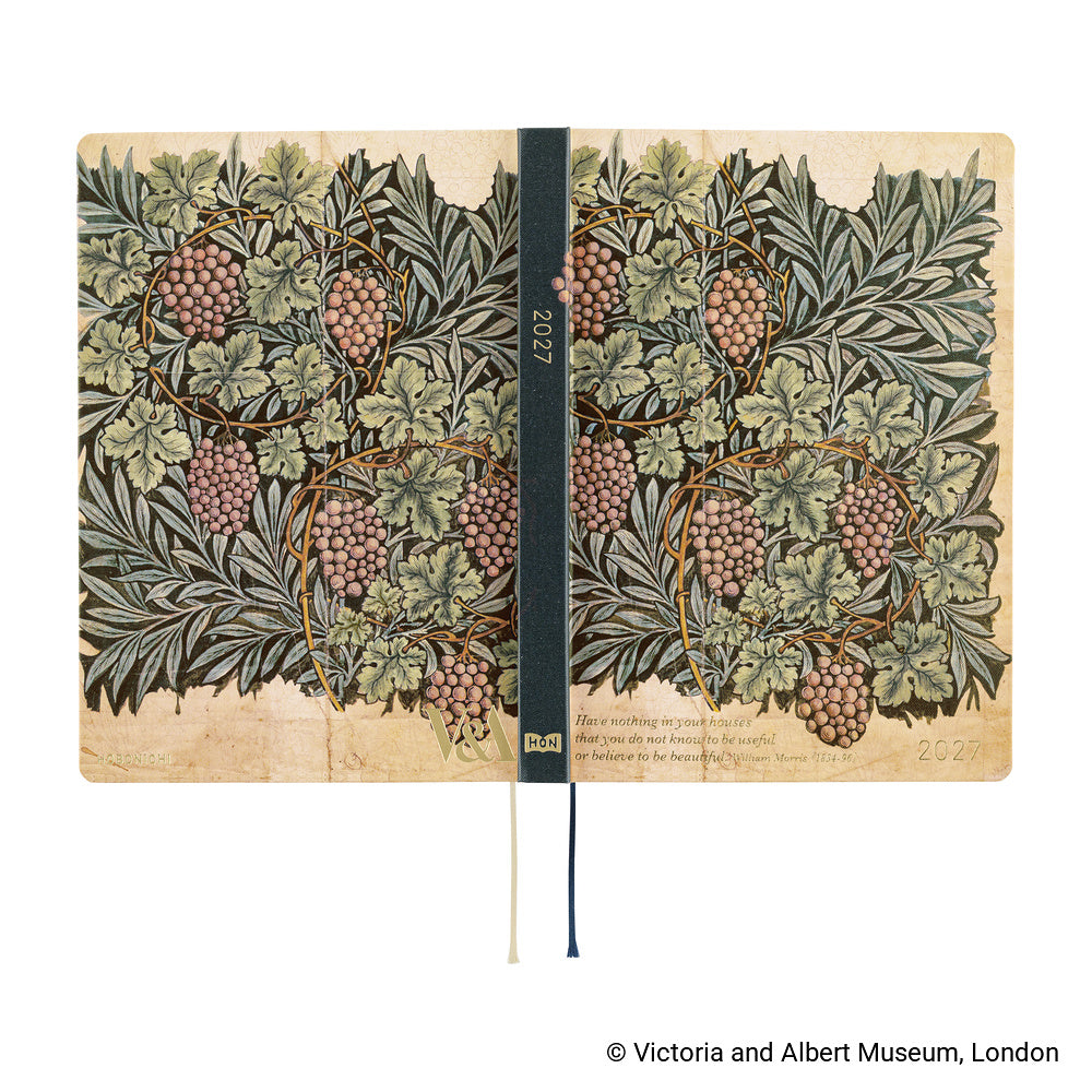 Hobonichi - Agenda HON 2027 A5 en inglés | V&A Series: Vine · detalle 3