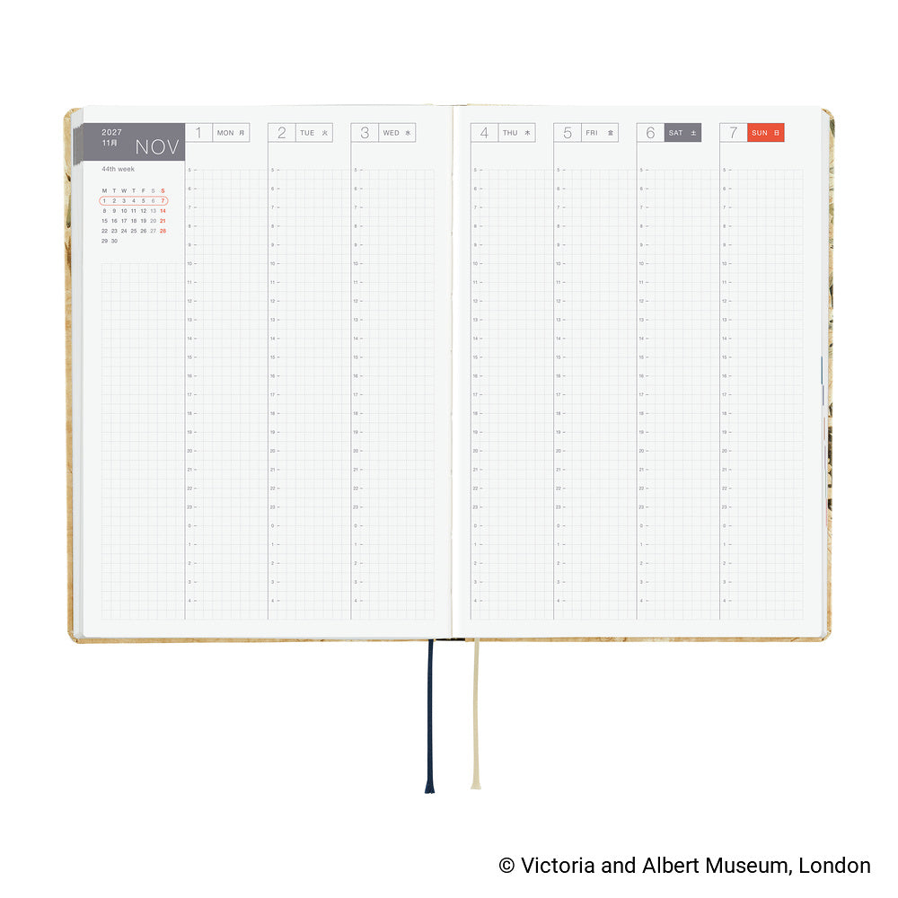 Hobonichi - Agenda HON 2027 A5 en inglés | V&A Series: Vine · detalle 7