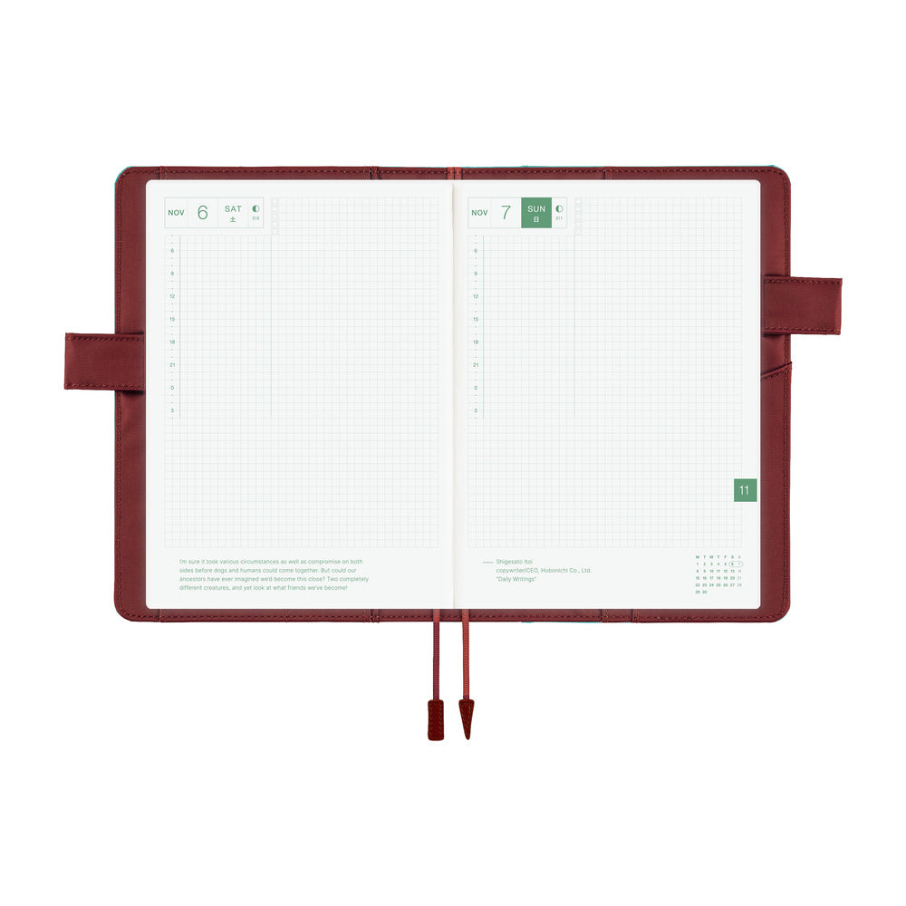 Hobonichi - Funda A5 Cousin | Colors: Misty Cedar · detalle 6