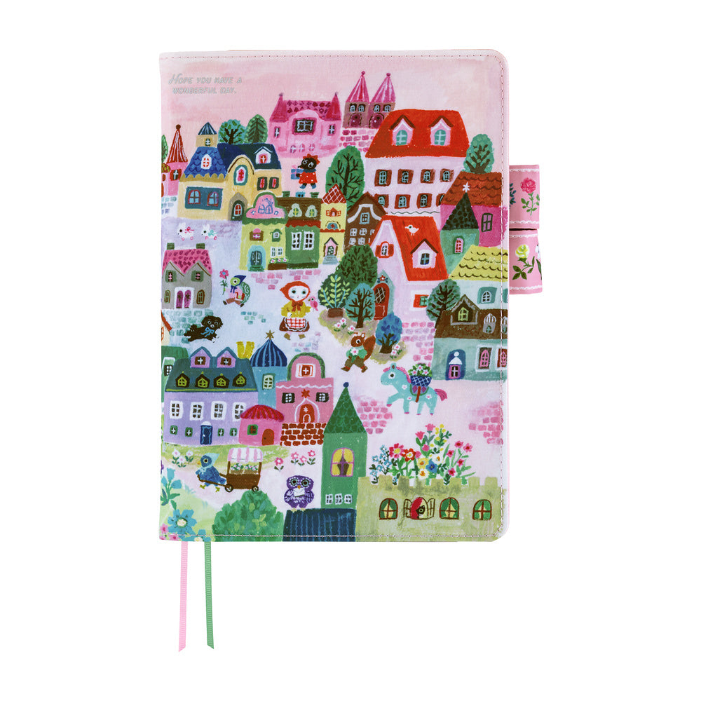 Hobonichi - Funda A5 Cousin | Yumi Kitagishi: White Cat Village