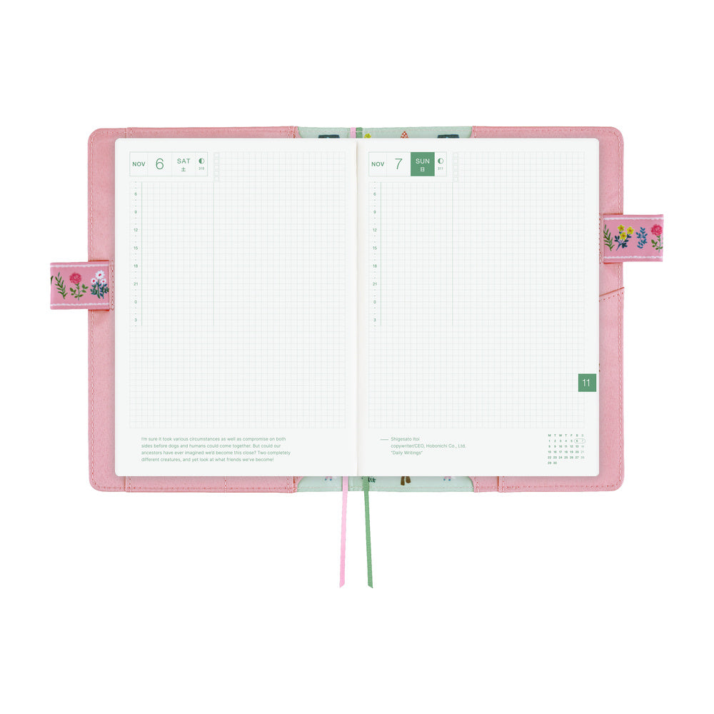 Hobonichi - Funda A5 Cousin | Yumi Kitagishi: White Cat Village · detalle 7