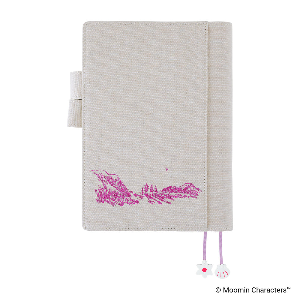 Hobonichi - Funda A5 Cousin | Moomin: My Yard (Pink Gray) · detalle 2