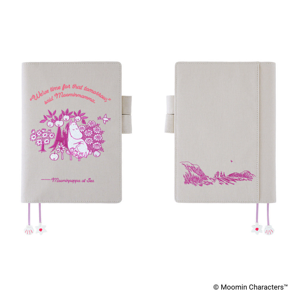 Hobonichi - Funda A5 Cousin | Moomin: My Yard (Pink Gray) · detalle 5